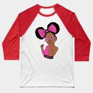 Cute little afro girl Baseball T-Shirt